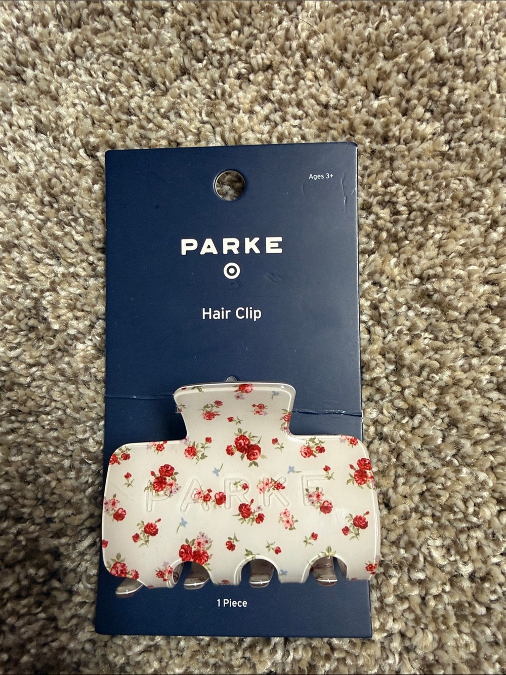 PARKE Floral White Hair Clip - Women's Hair Accessory